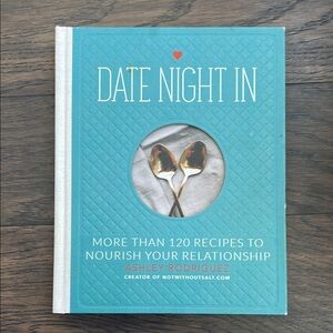 Date Night In Cookbook - Blue and White